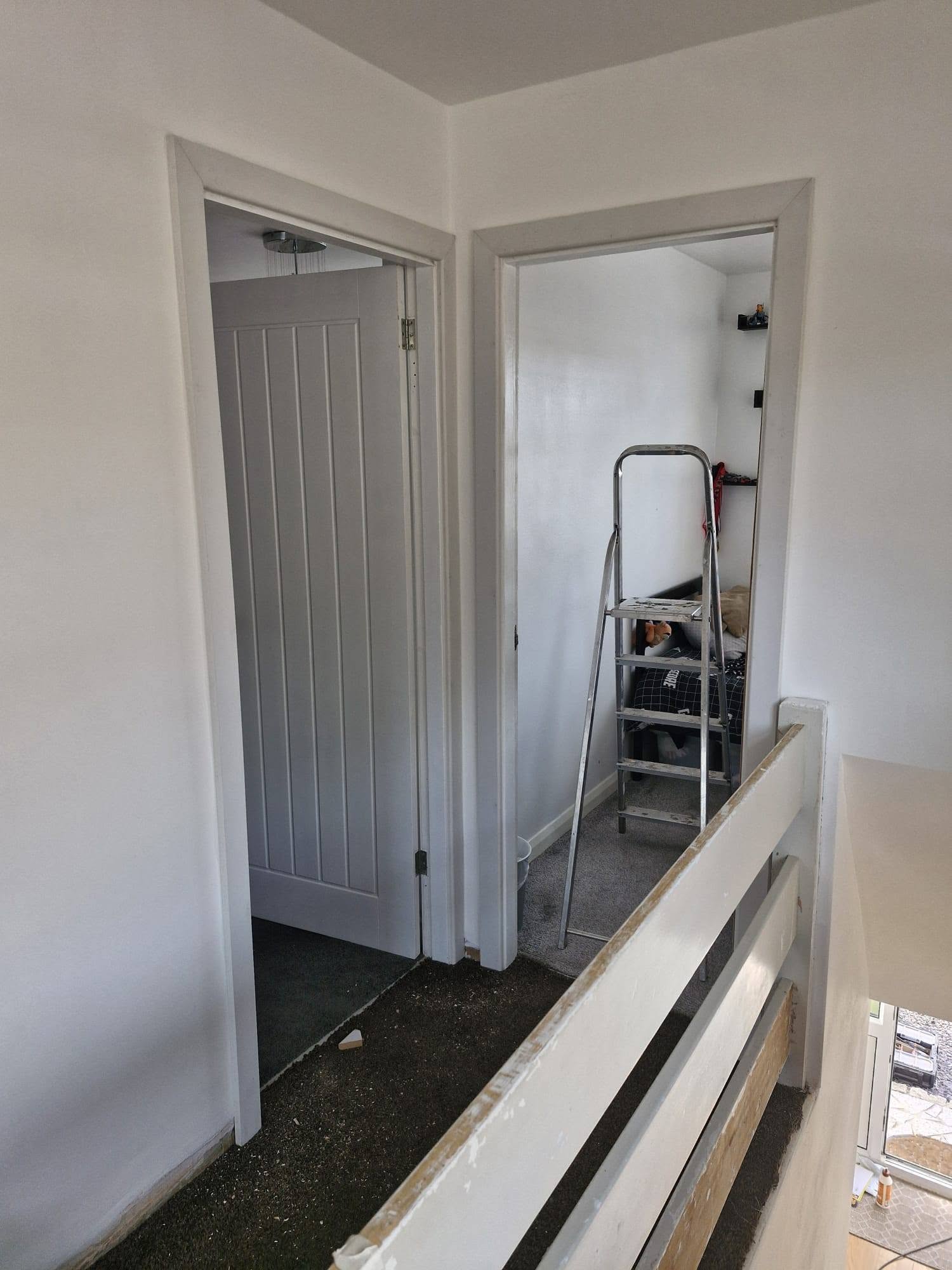 Elite staircase renovation project showing the finished staircase and hallway joinery