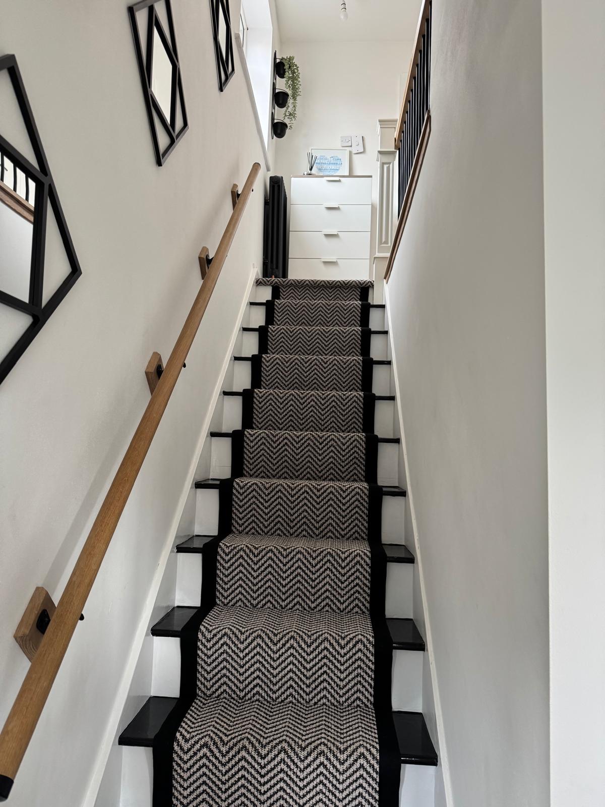 Further completed staircase renovation by Elite showing the finished staircase and surrounding joinery