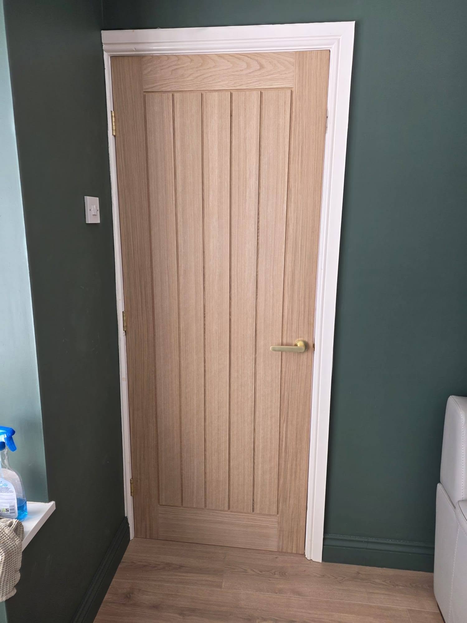 Completed oak doors, staircase and custom joinery work by Elite, view 1